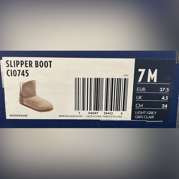 NEW! ROCKPORT Women's truTECH Veda Warm Slipper Boot Bootie, Light Grey 7 M - Picture 9 of 9